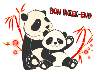 Gif bon week-end panda